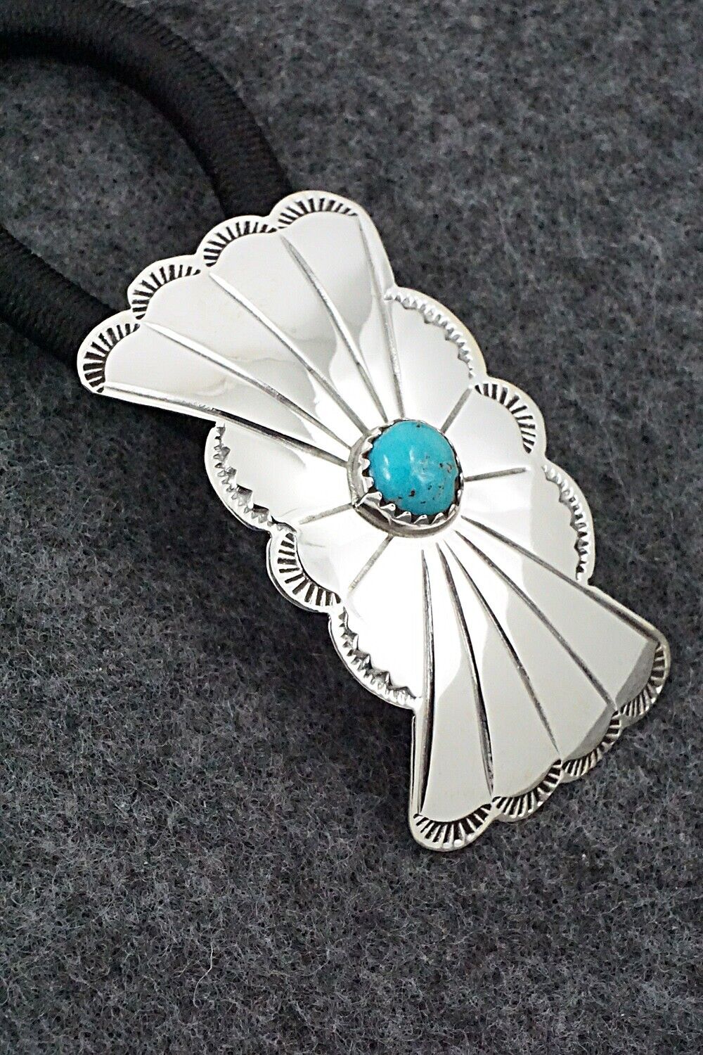 Turquoise & Sterling Silver Hair Tie - Phil Lynn