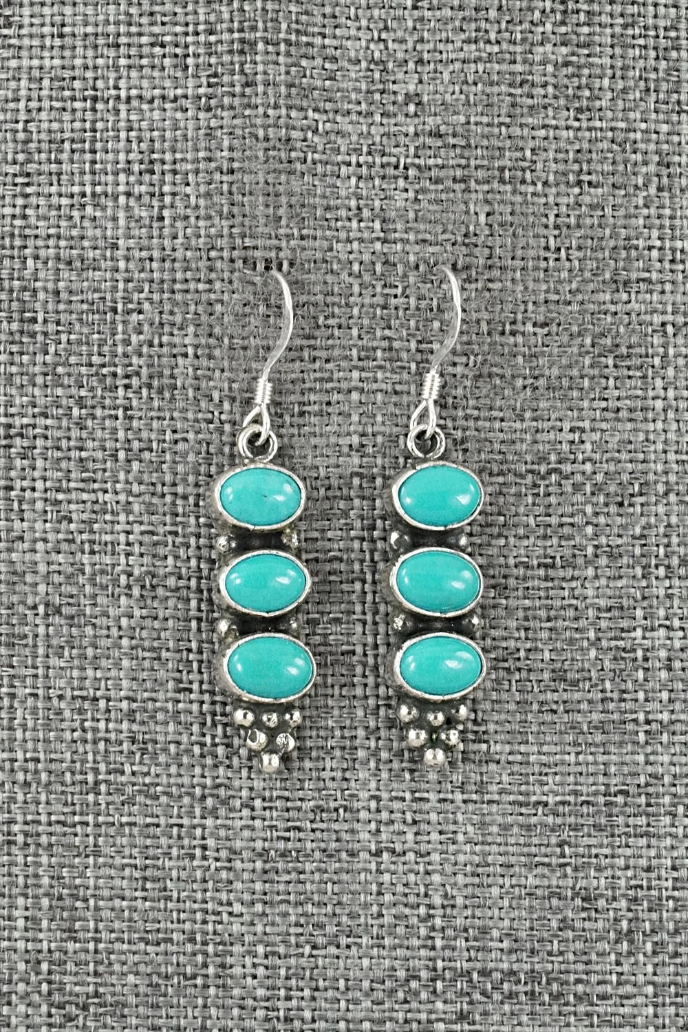 Turquoise & Sterling Silver Earrings - Gary Shorty