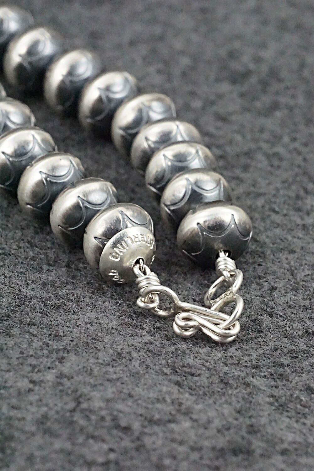 Sterling Silver Navajo Pearl Necklace 26" - Bryannen Halwood