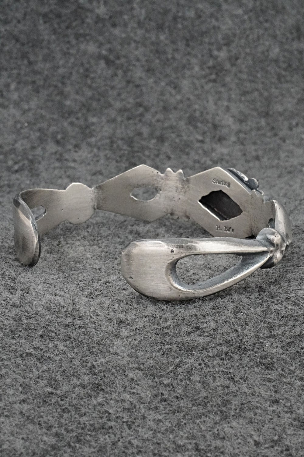 Turquoise & Sterling Silver Bracelet - Harrison Bitsue
