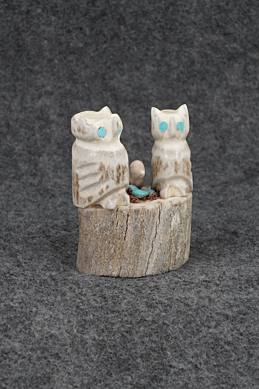 Owls Zuni Fetish Carving - Marvelita Phillips