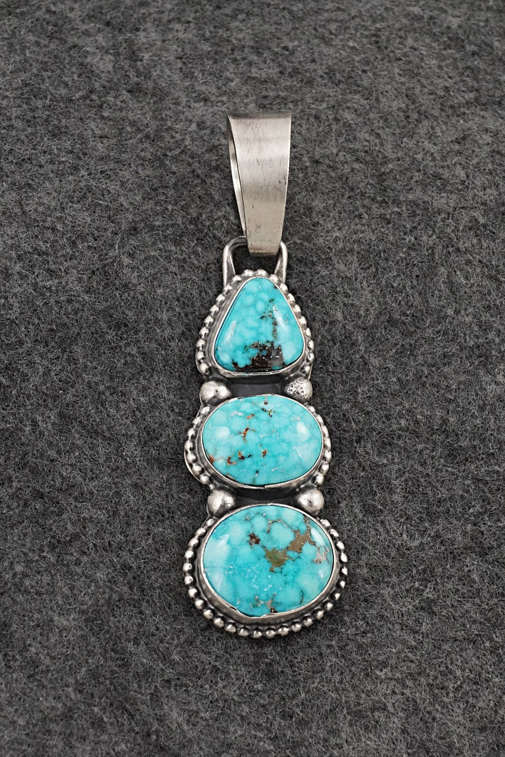 Turquoise & Sterling Silver Pendant - Bobby Johnson