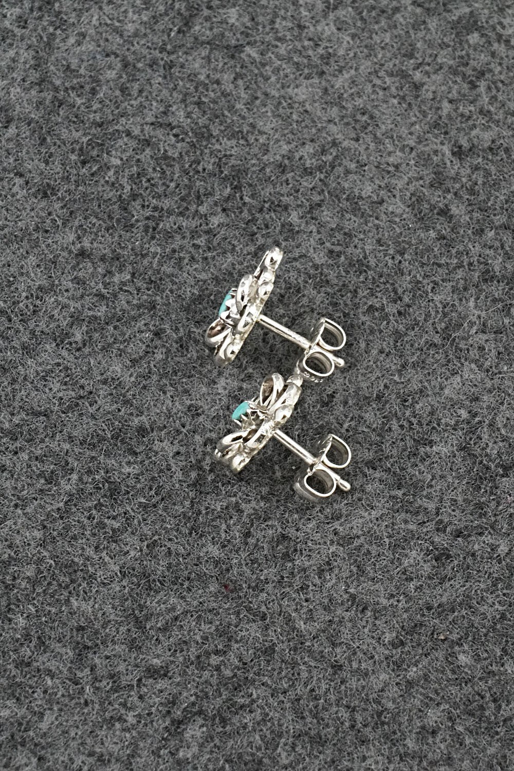 Turquoise & Sterling Silver Earrings - Carrie Wasela