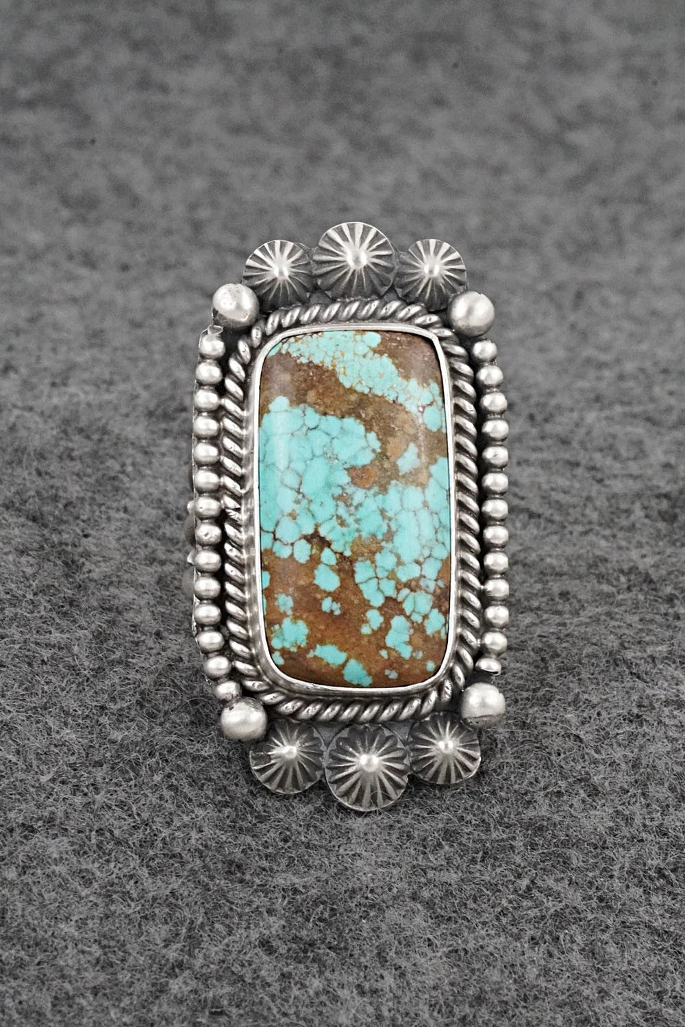 Turquoise & Sterling Silver Ring - Michael Calladitto - Size 7.5