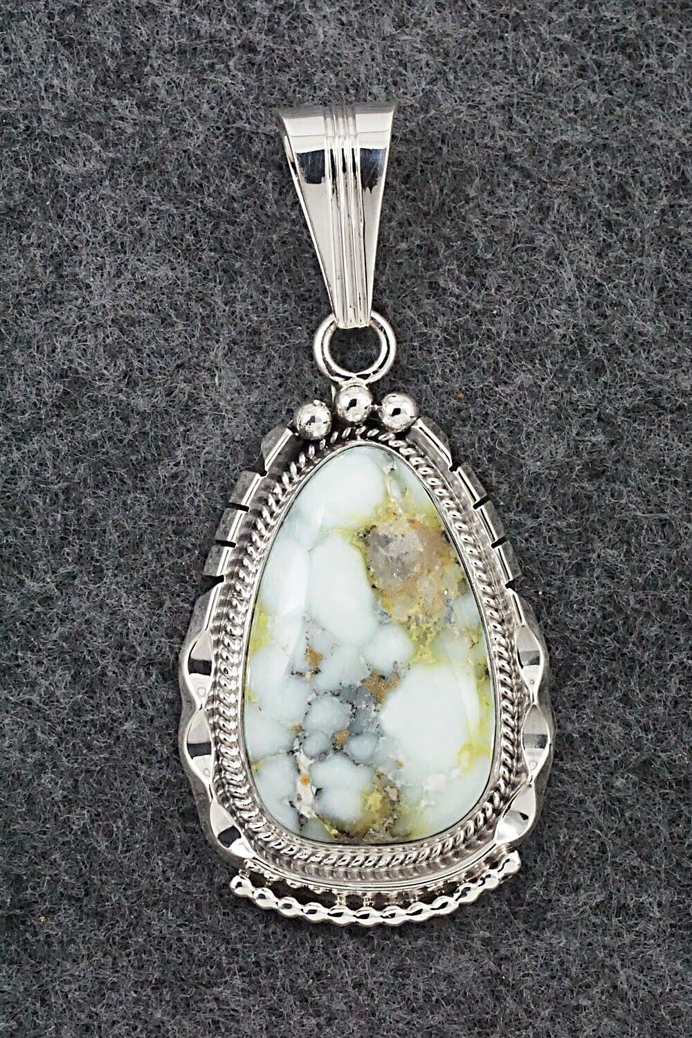 Variscite & Sterling Silver Pendant - Samuel Yellowhair
