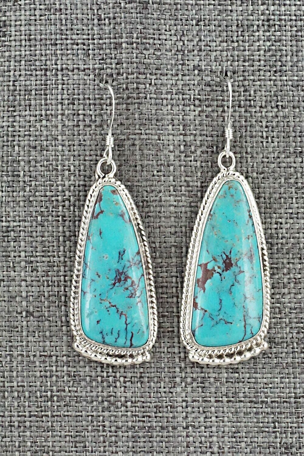 Turquoise & Sterling Silver Earrings - Verley Betone