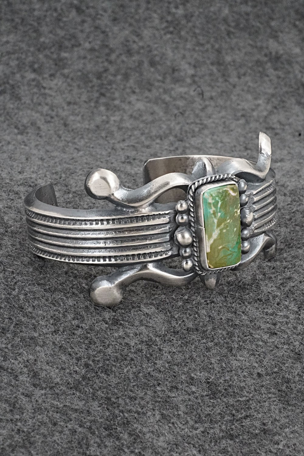 Turquoise & Sterling Silver Bracelet - Harrison Bitsue