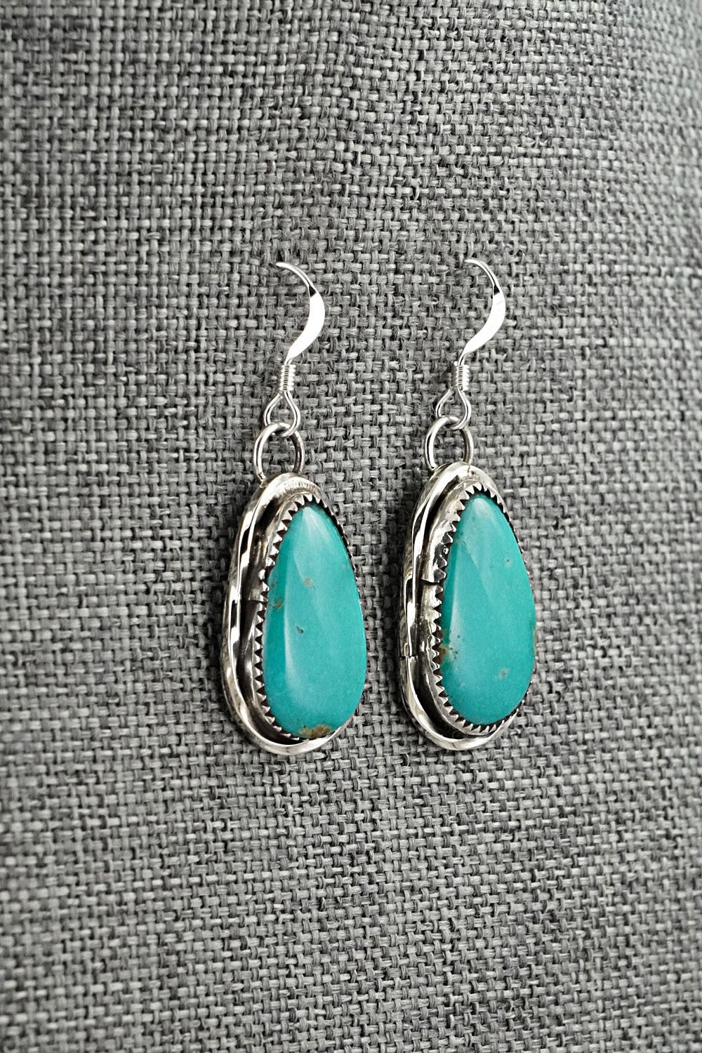 Turquoise & Sterling Silver Earrings - Ernest Hawthorne