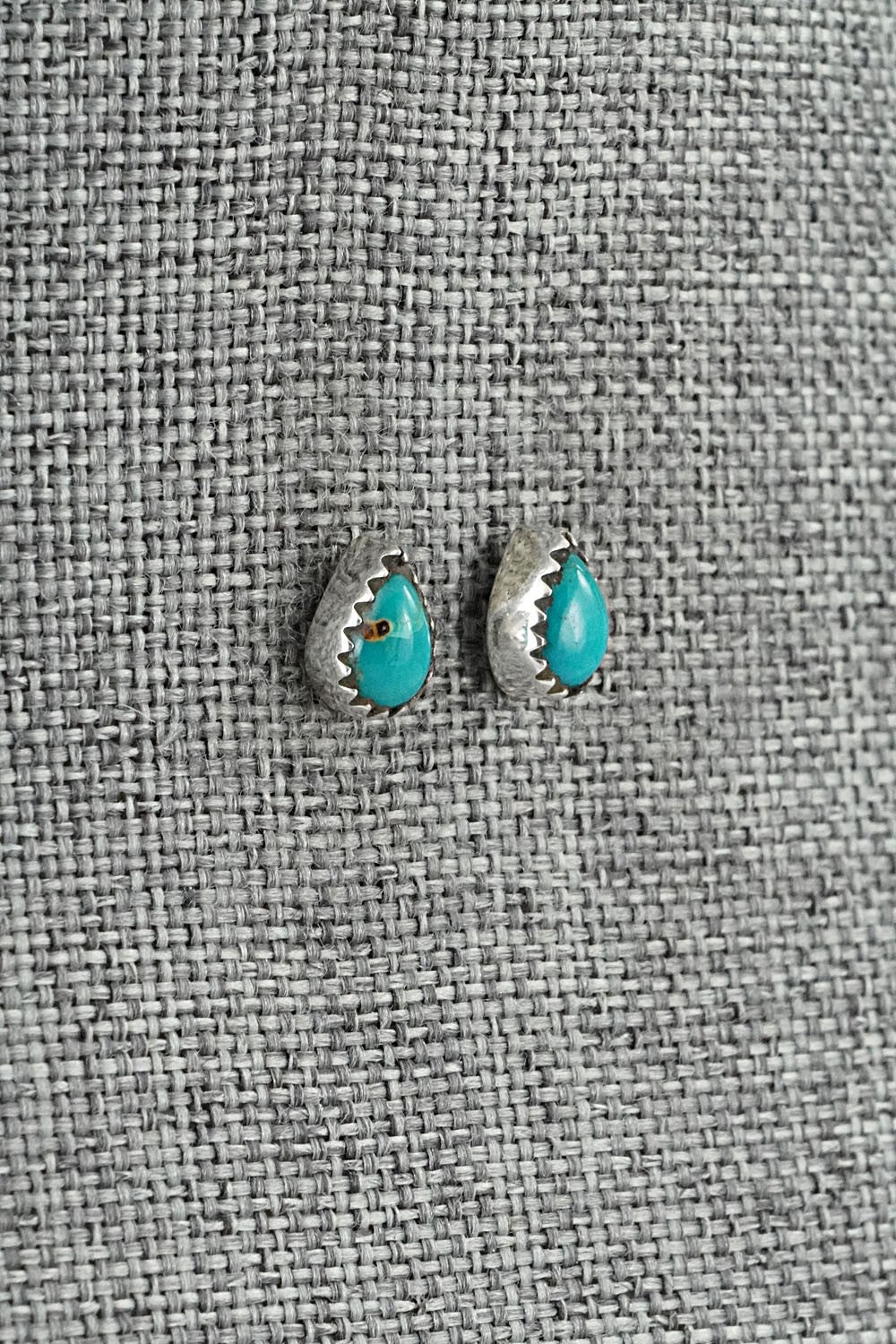 Turquoise & Sterling Silver Earrings - Gerald Joe