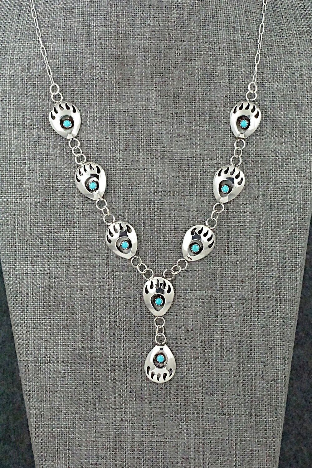 Turquoise & Sterling Silver Necklace - Leroy Parker