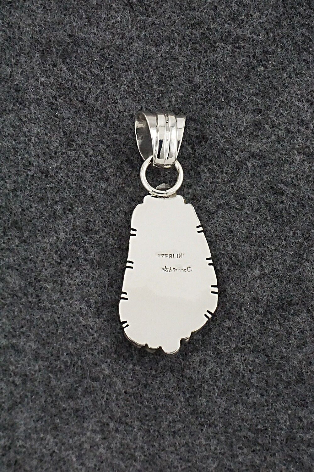 Spiny Oyster, Opalite & Sterling Silver Pendant - James Manygoats