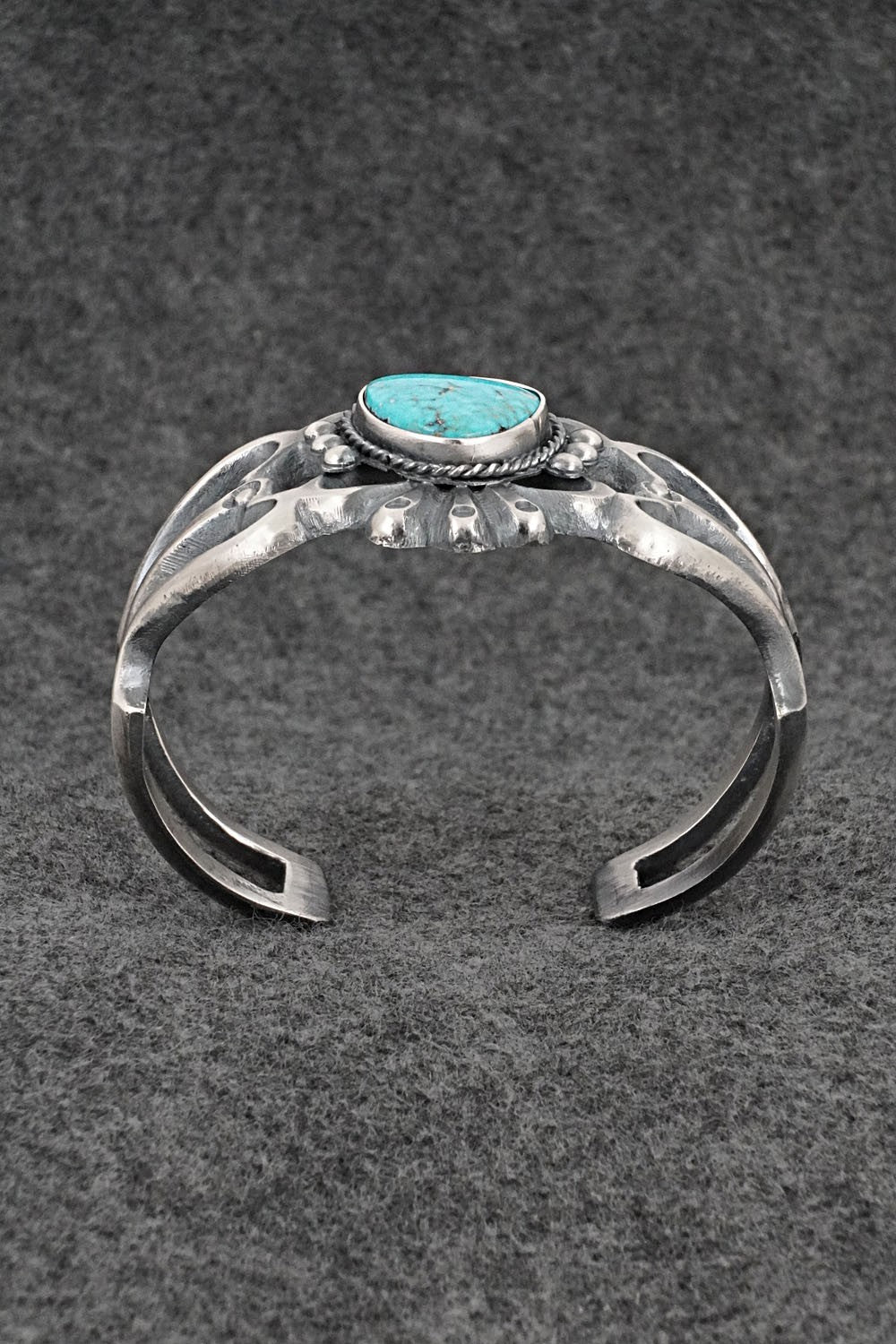Turquoise & Sterling Silver Bracelet - Harrison Bitsue