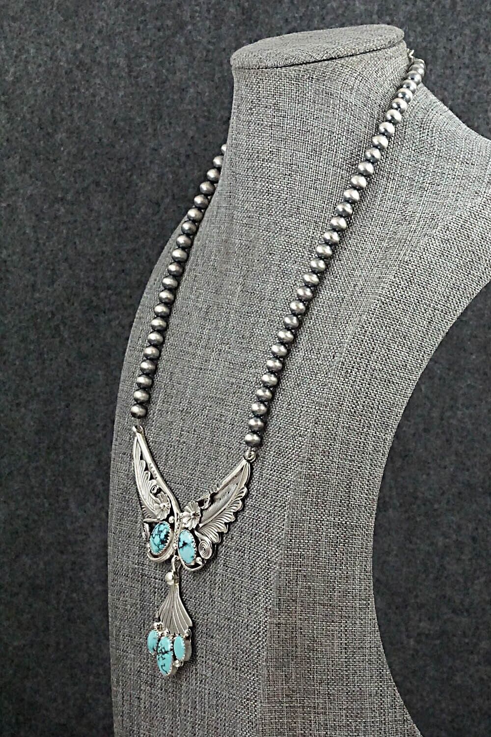 Turquoise & Sterling Silver Necklace - Henry Attakai