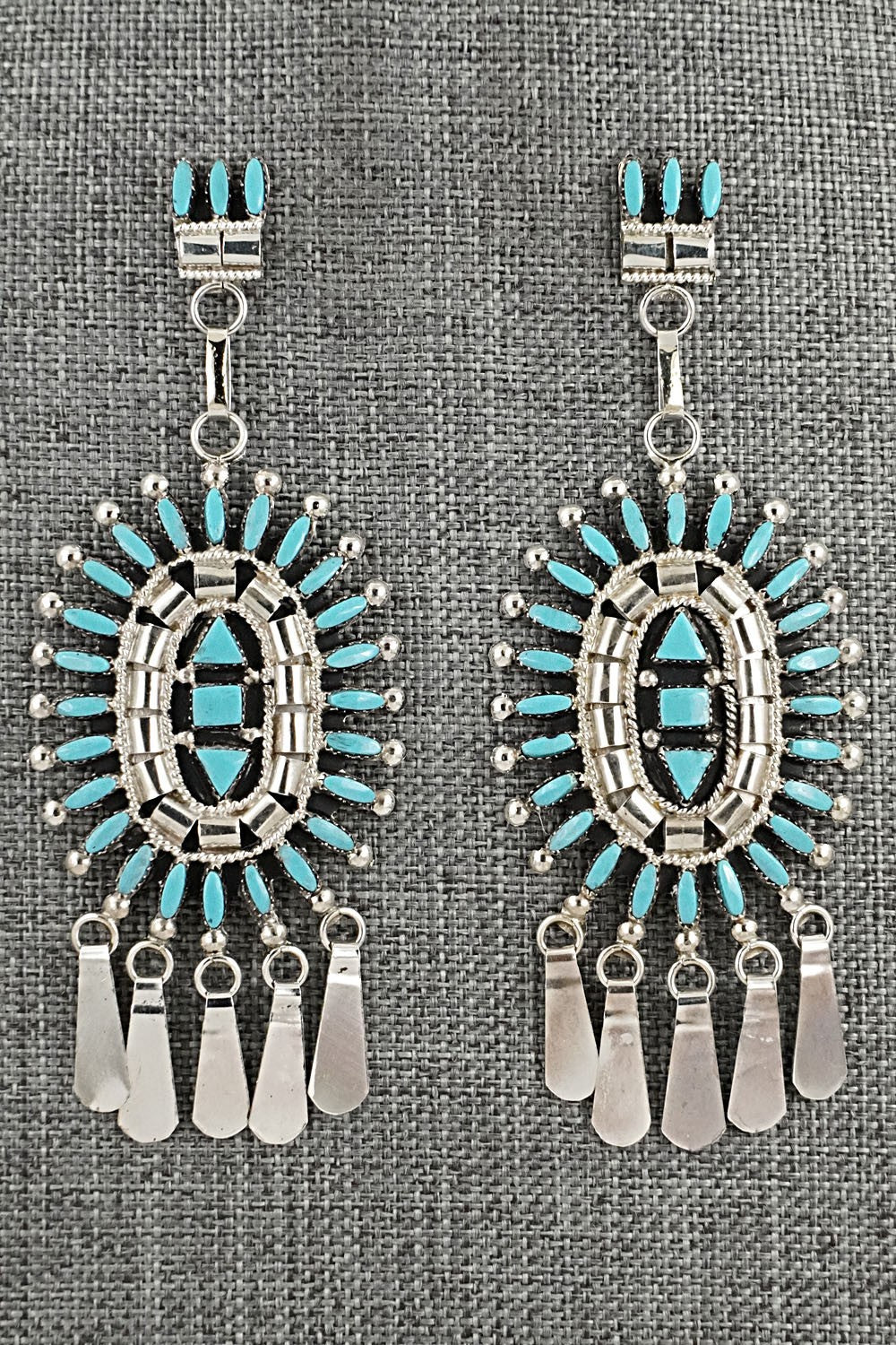 Turquoise & Sterling Silver Earrings - Evonne Hustito