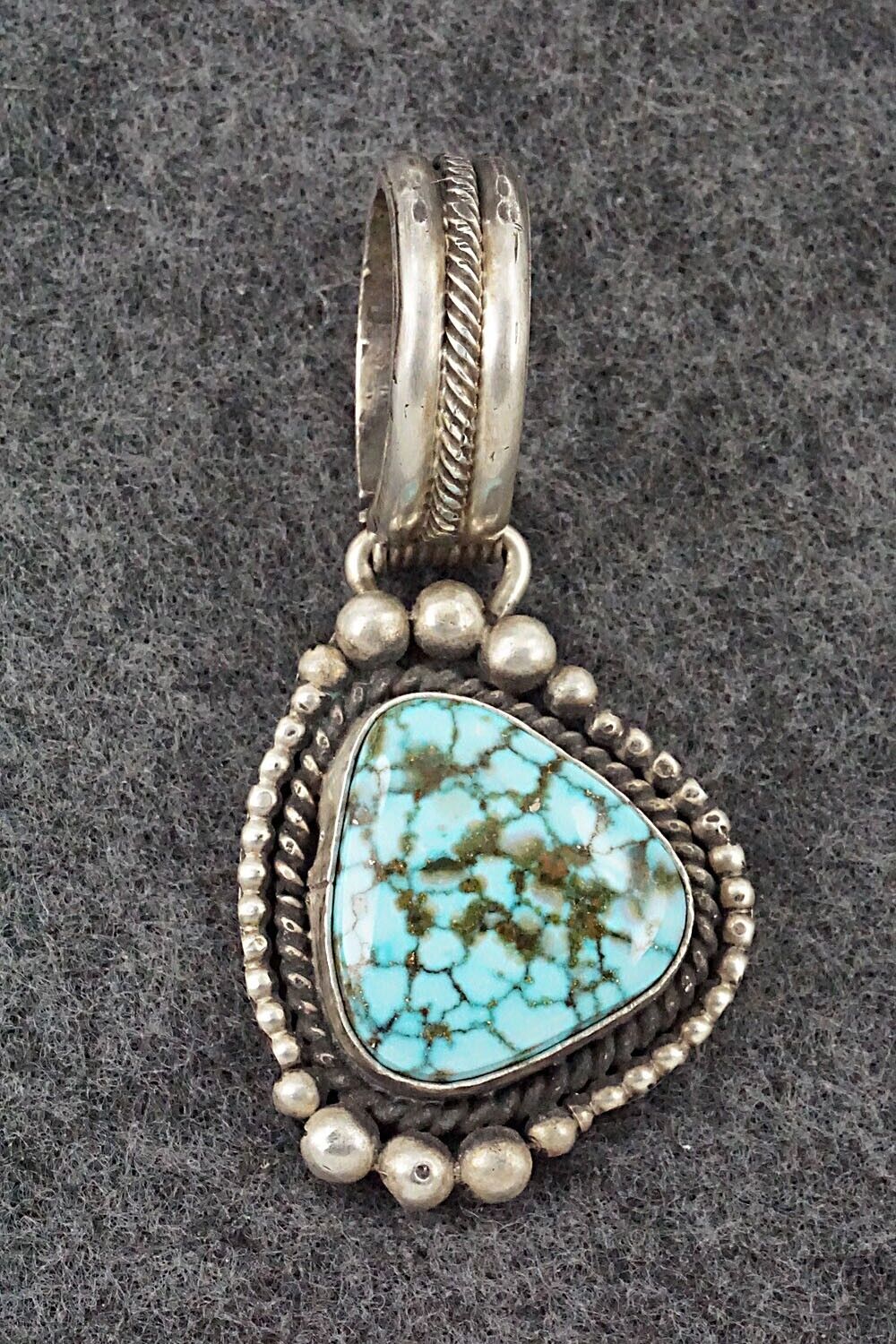 Turquoise & Sterling Silver Pendant - Rosita Calladitto