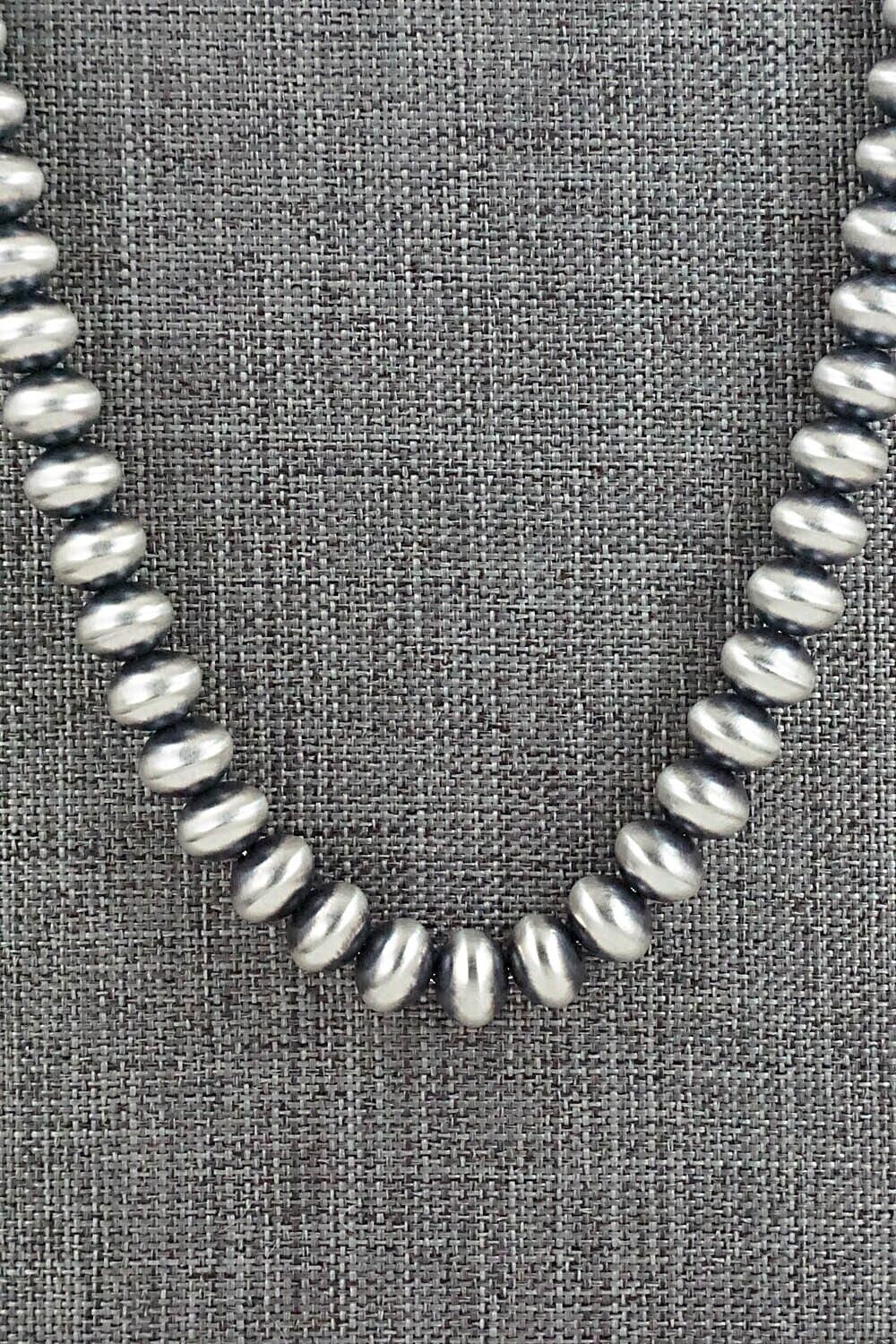 Sterling Silver Navajo Pearl Necklace 24" - Bryannen Halwood