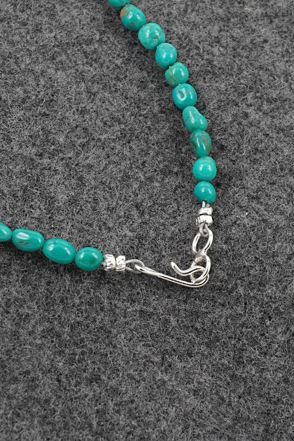 Turquoise & Sterling Silver Necklace 16" - Helen Tsosie