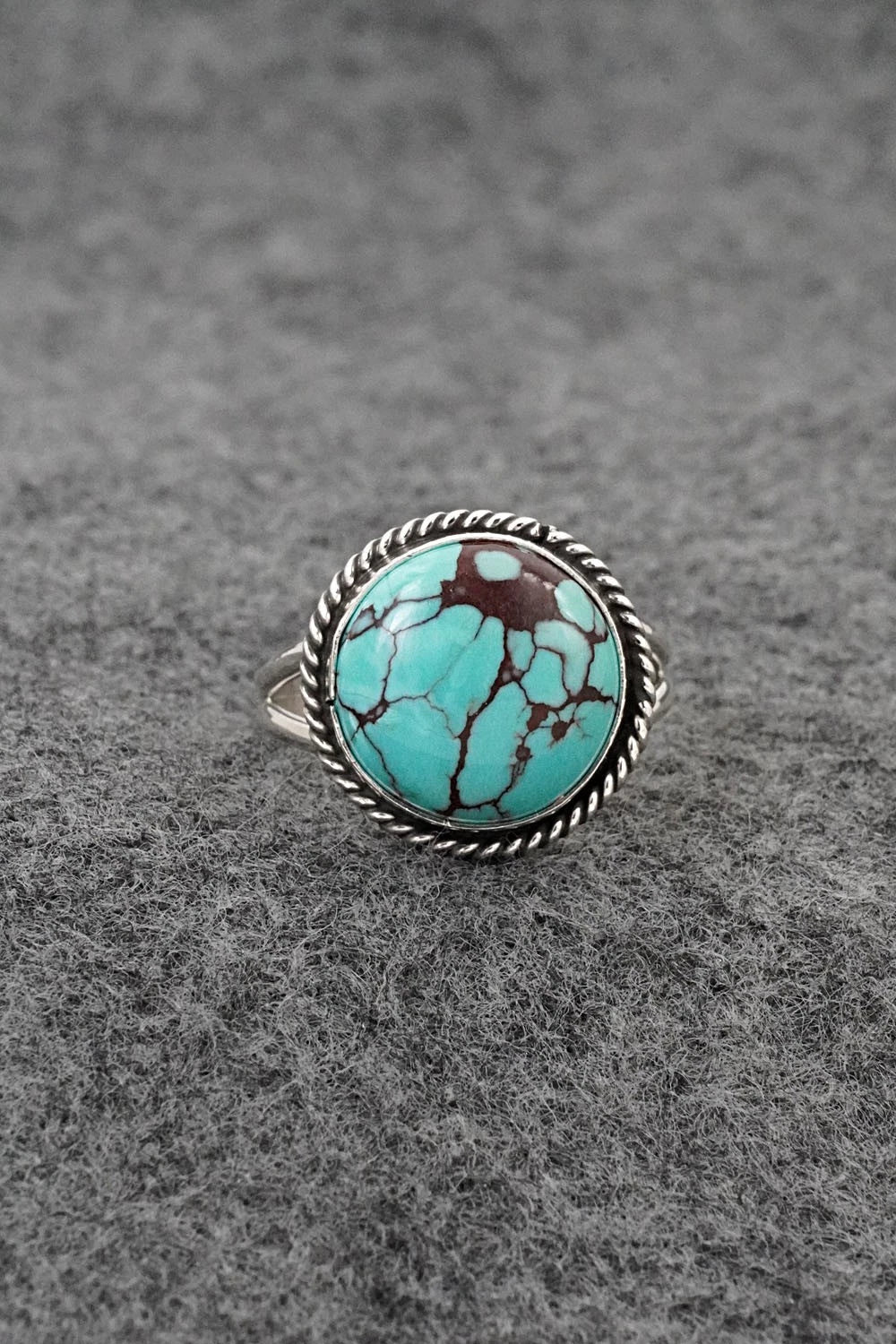 Turquoise & Sterling Silver Ring - Eugene Gruber - Size 9