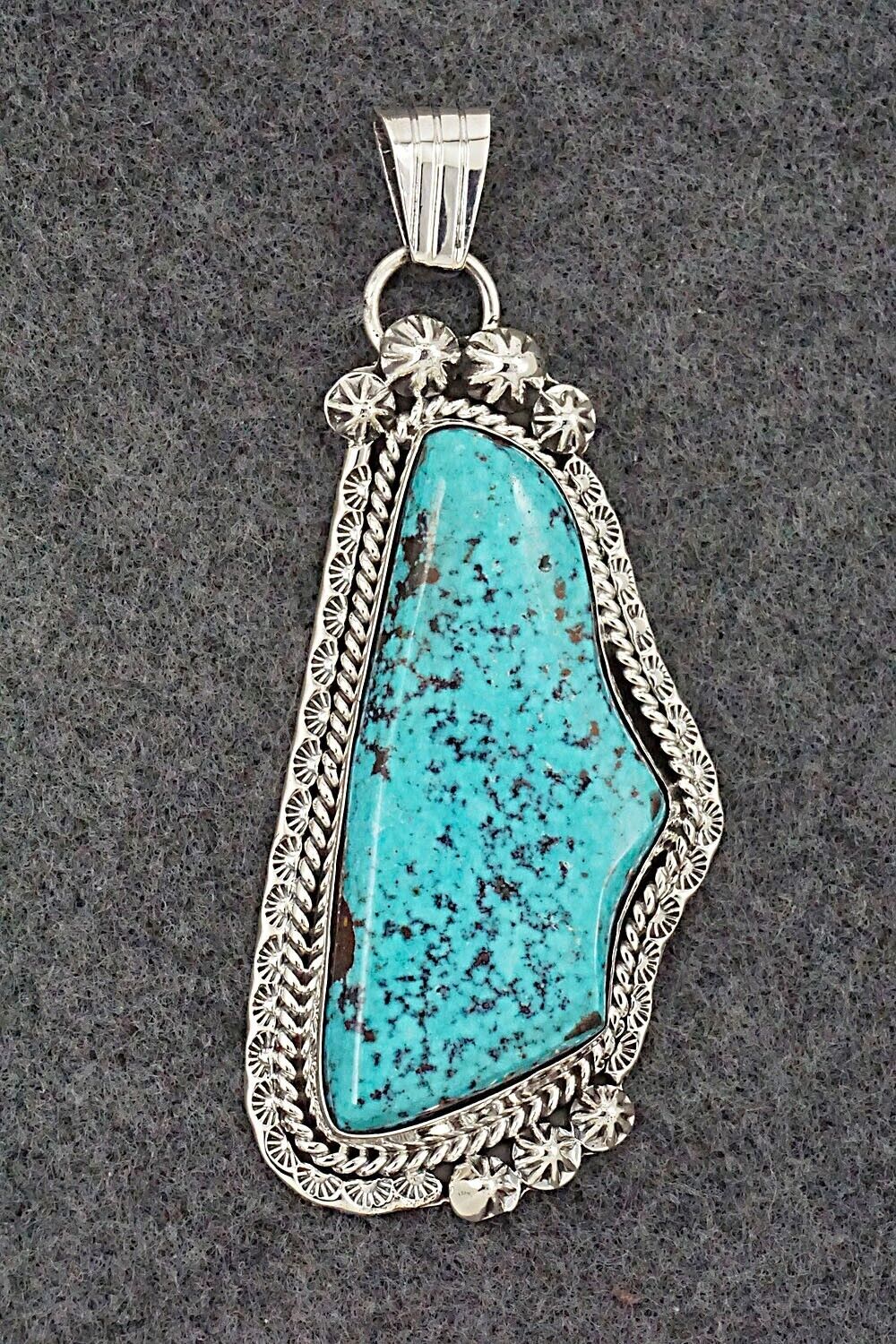 Turquoise & Sterling Silver Pendant - Rita Largo
