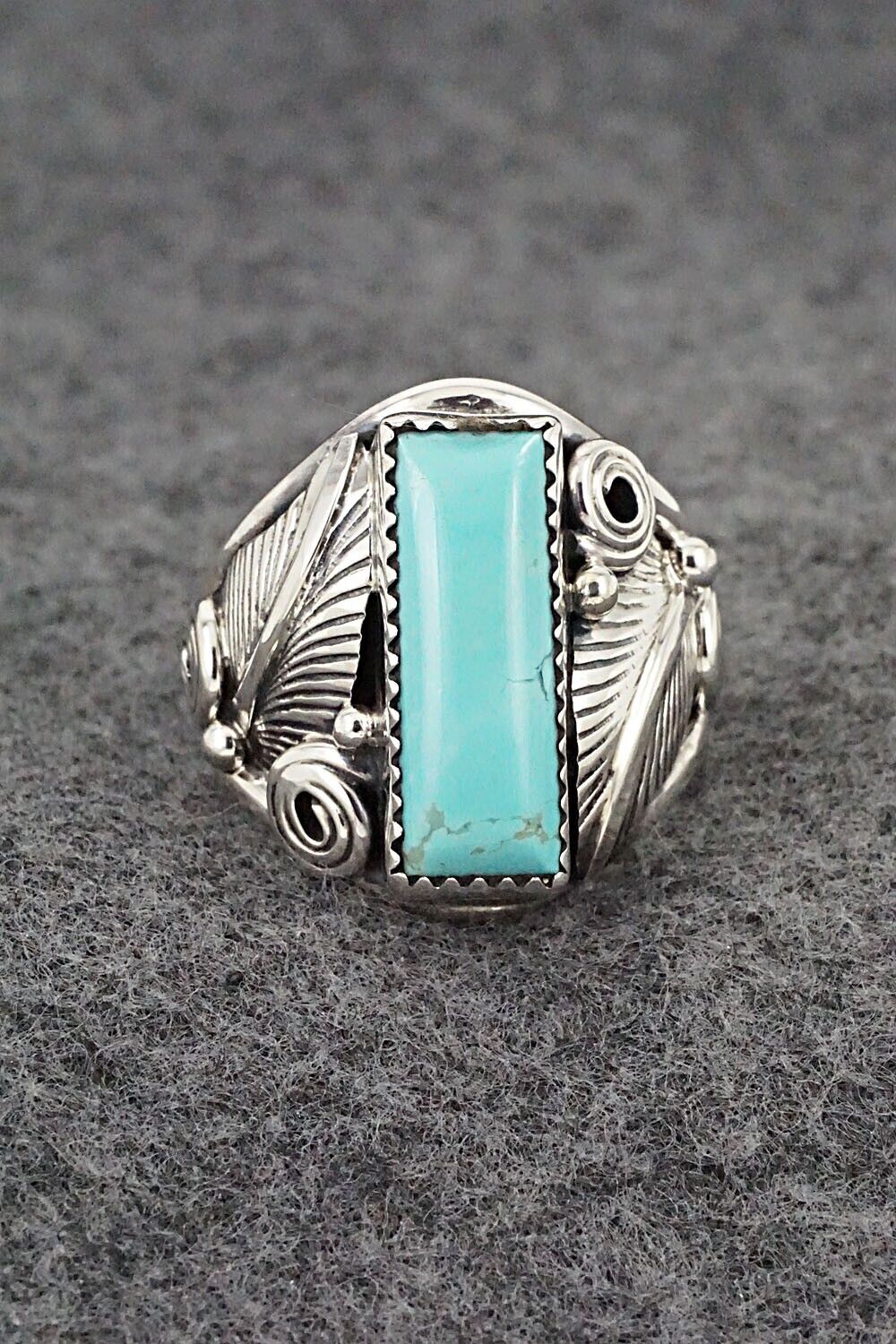 Turquoise & Sterling Silver Ring - Darrell Morgan - Size 10