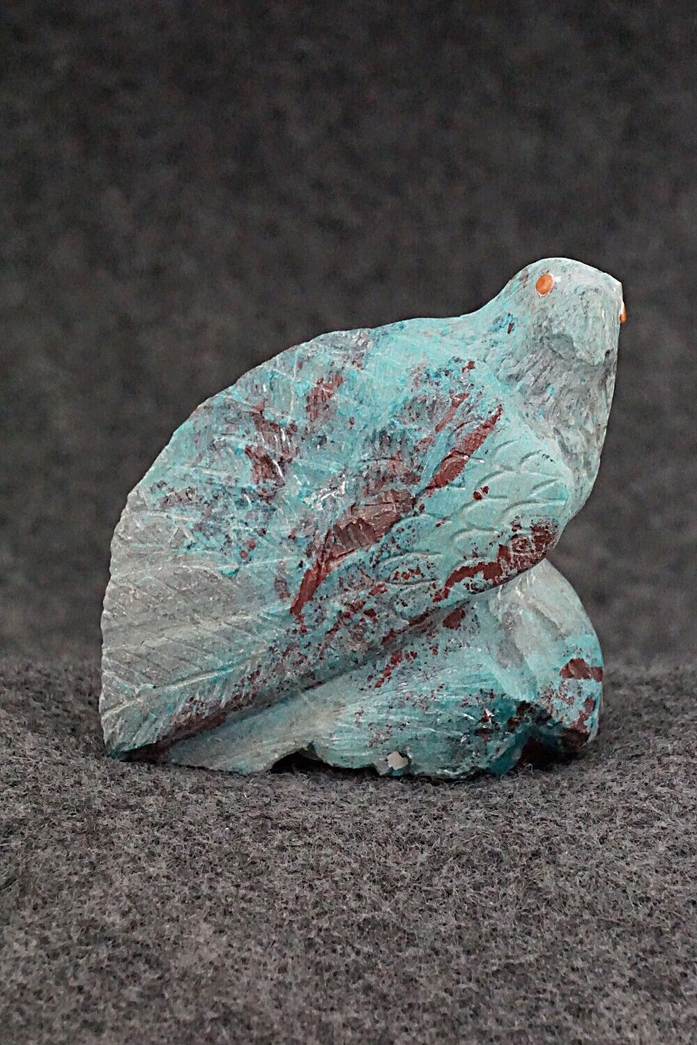Eagle Zuni Fetish Carving - Derrick Kaamasee