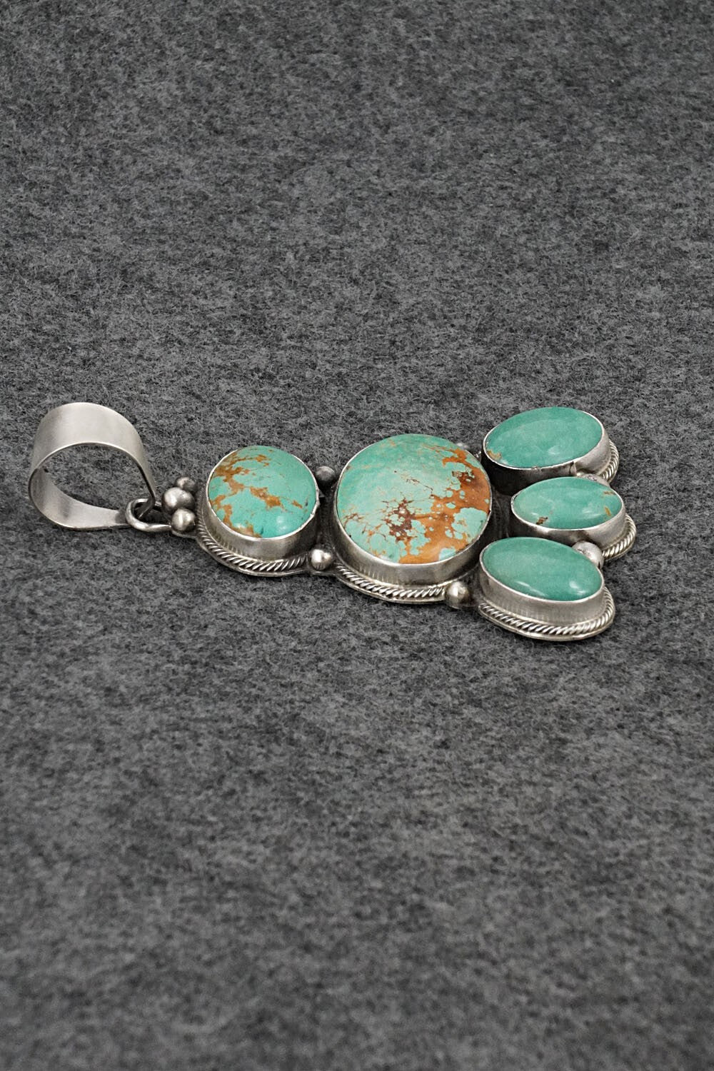 Turquoise & Sterling Silver Pendant - Kathleen Chavez