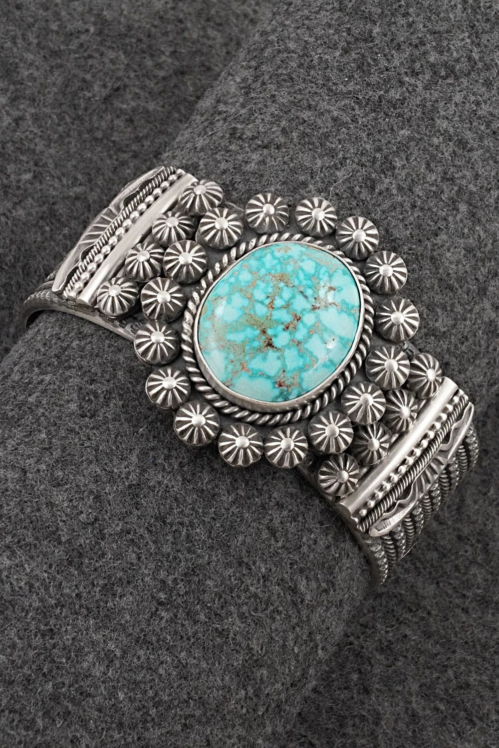 Turquoise & Sterling Silver Bracelet - Michael Calladitto