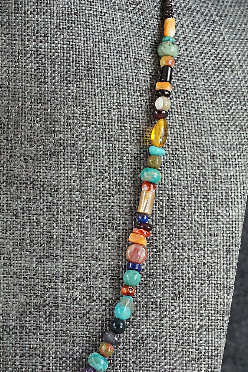 Multi-Stone and Sterling Silver Necklace - Helen Tsosie