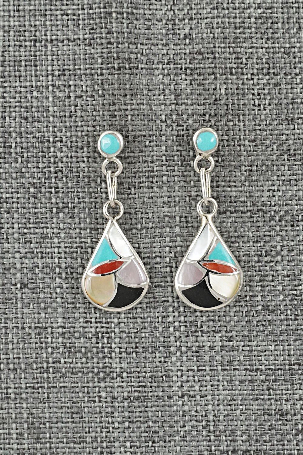 Multi-Stone & Sterling Silver Earrings - Orena Leekya