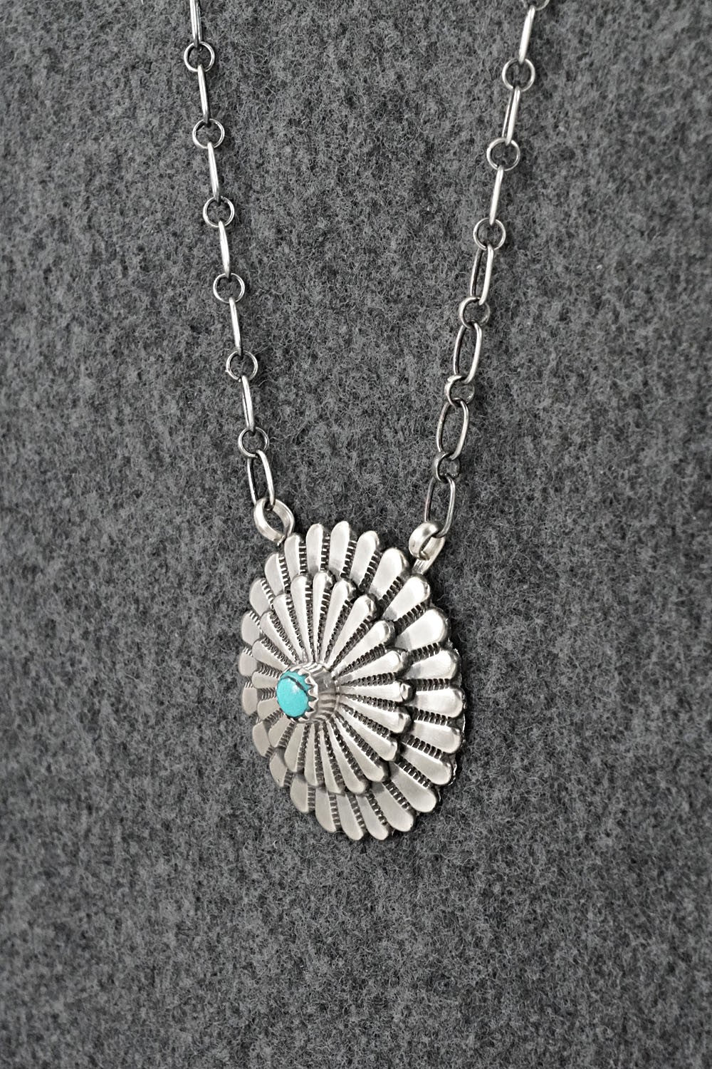 Turquoise & Sterling Silver Necklace - Sheldon Mariano