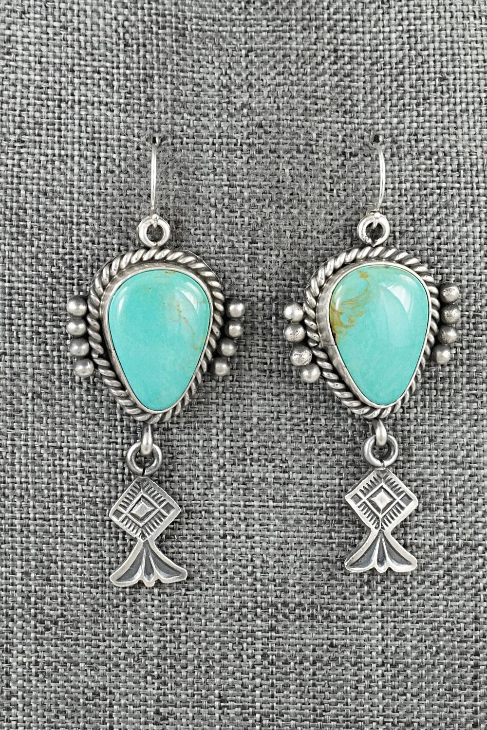 Turquoise & Sterling Silver Earrings - Michael Calladitto