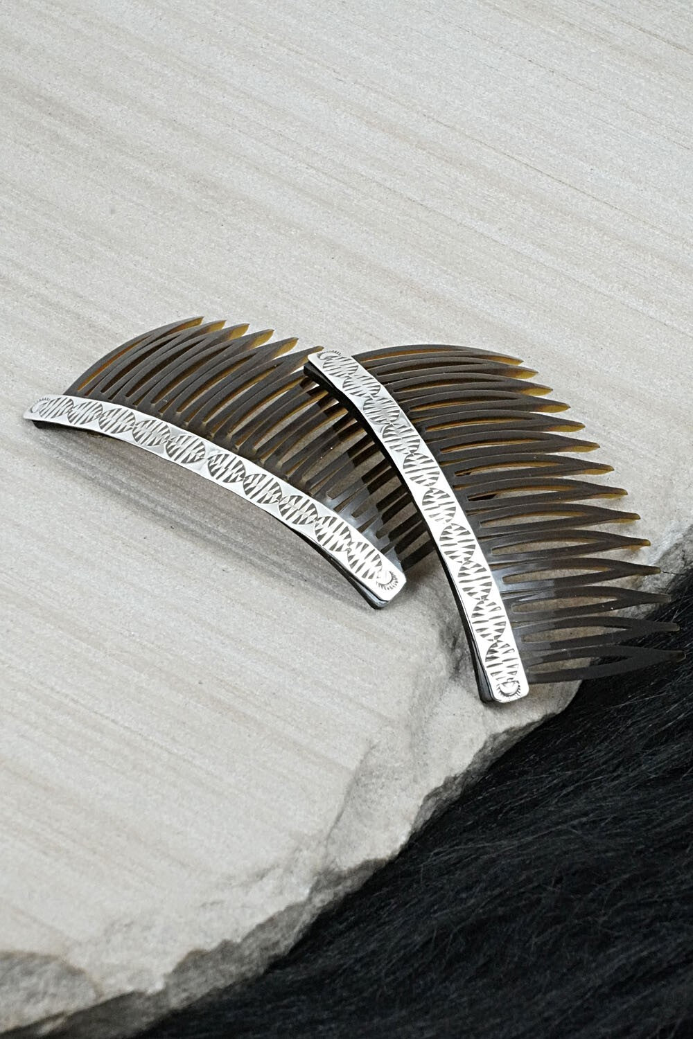 Sterling Silver Hair Combs - Bertha Begay