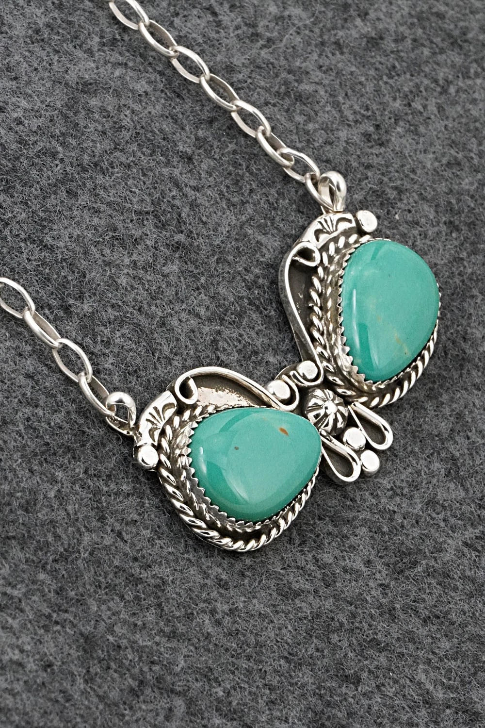 Turquoise & Sterling Silver Necklace - Phil Nez