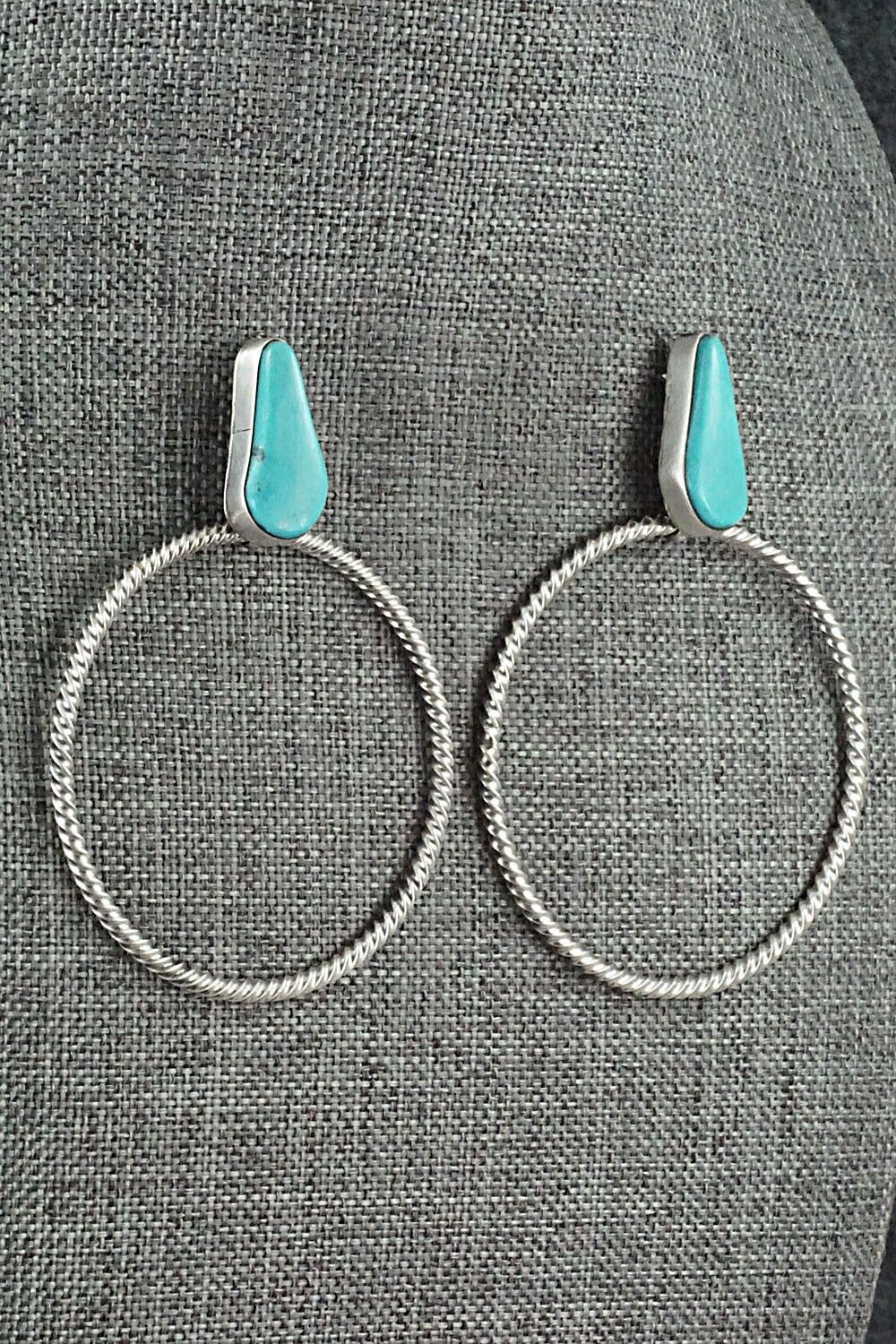 Turquoise & Sterling Silver Earrings - Verley Betone