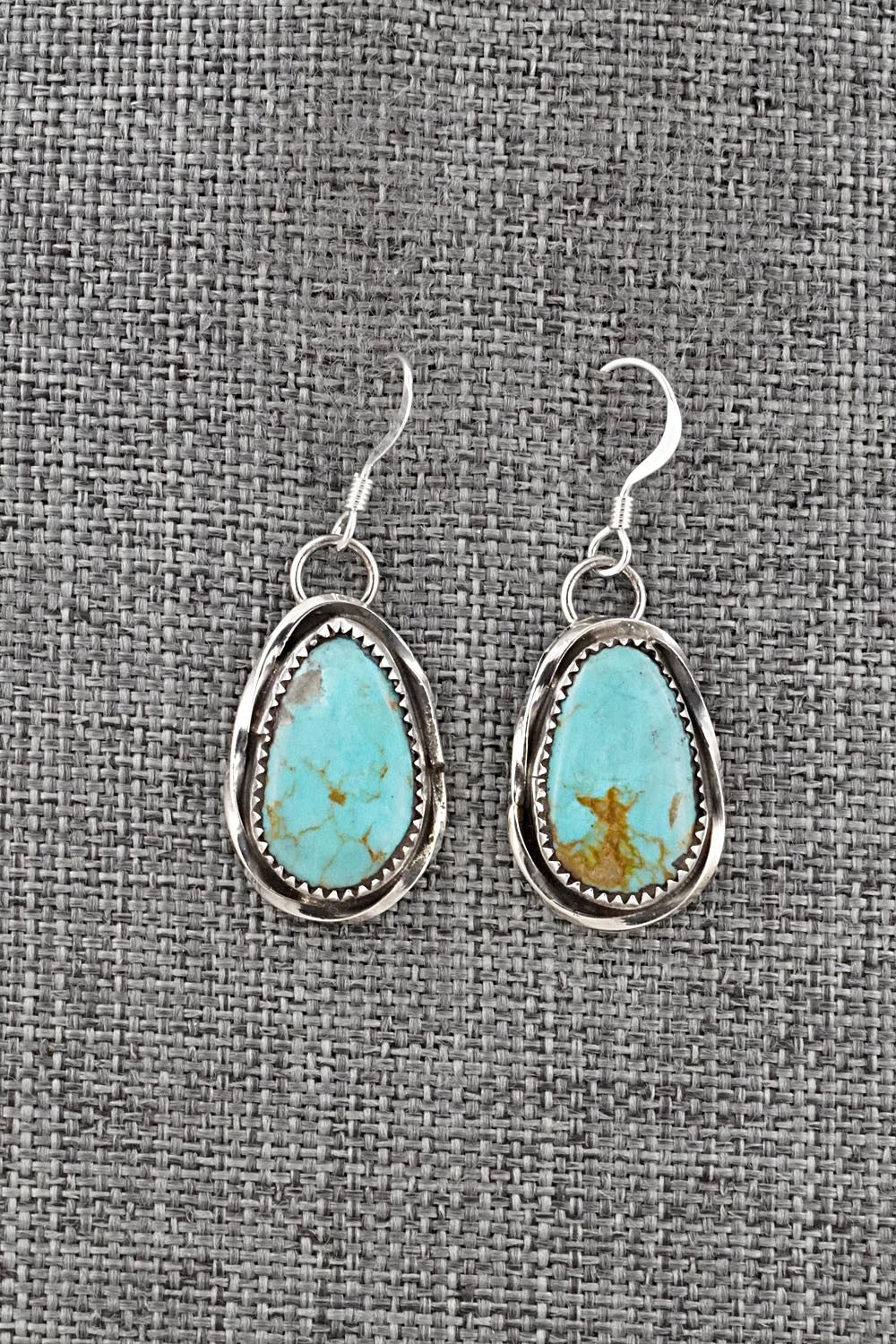 Turquoise & Sterling Silver Earrings - Ernest Hawthorne