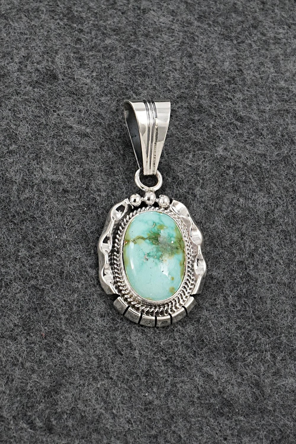 Turquoise & Sterling Silver Pendant - Samuel Yellowhair