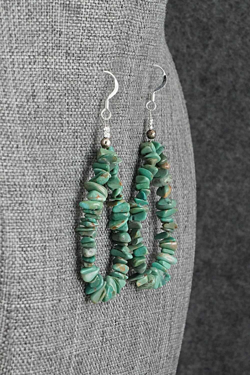 Turquoise & Sterling Silver Earrings - Doreen Jake