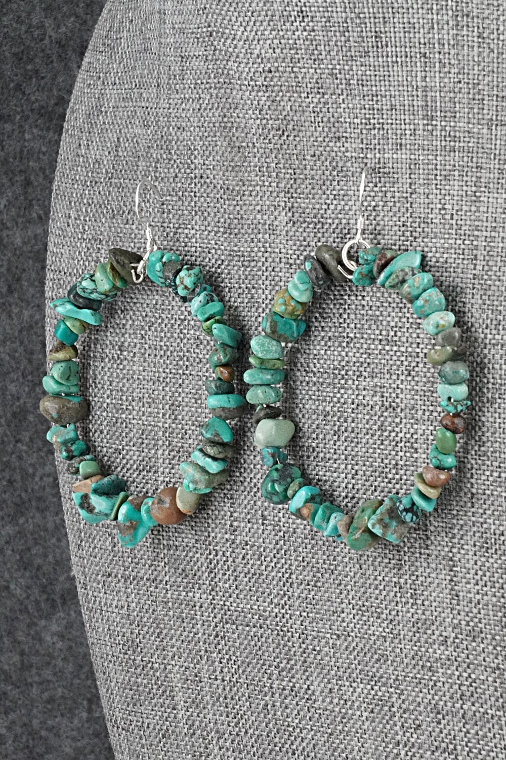 Turquoise & Sterling Silver Earrings - Doreen Jake