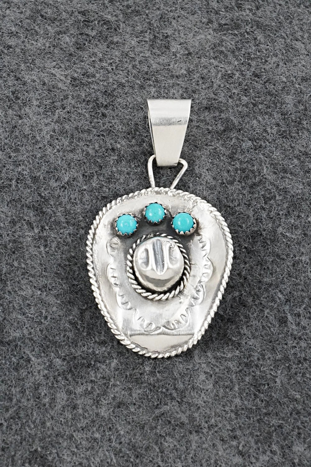 Turquoise & Sterling Silver Pendant - Davey Morgan
