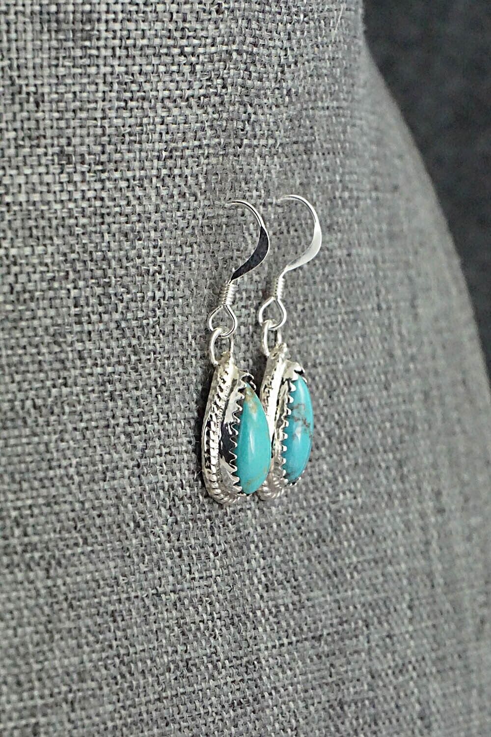 Turquoise & Sterling Silver Earrings - Angeline Platero