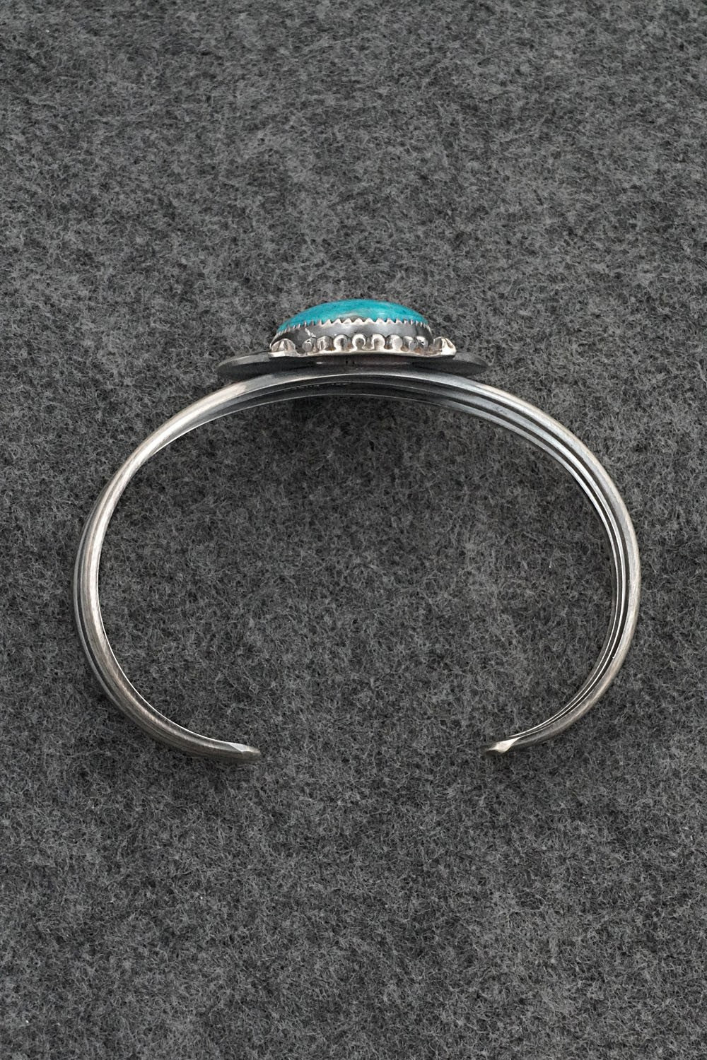 Turquoise & Sterling Silver Bracelet - Leslie Nez