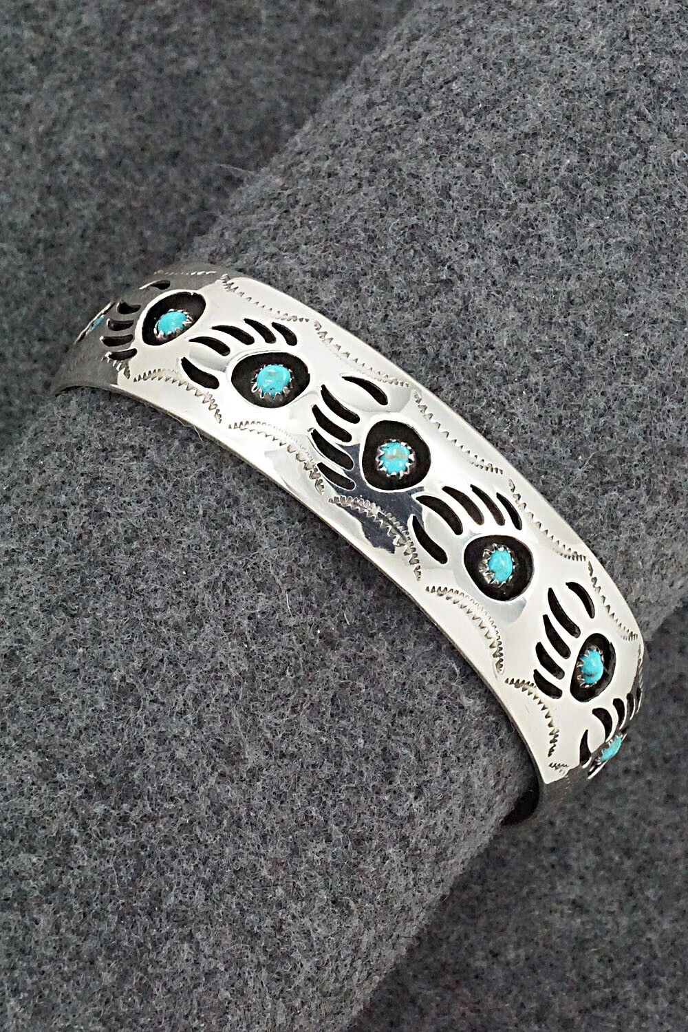 Turquoise & Sterling Silver Bracelet - Pearlene Spencer