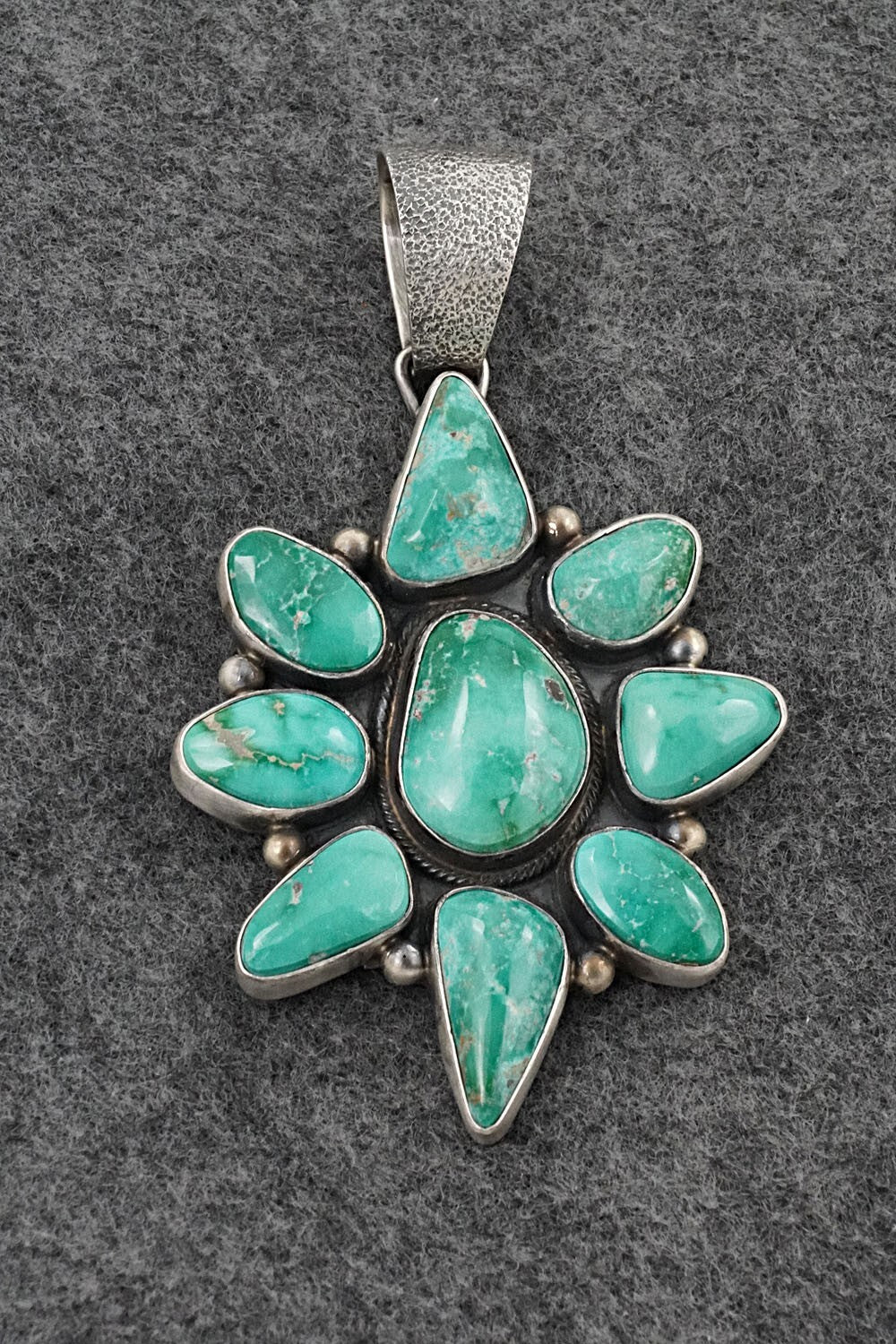Turquoise & Sterling Silver Pendant - Kathleen Livingston