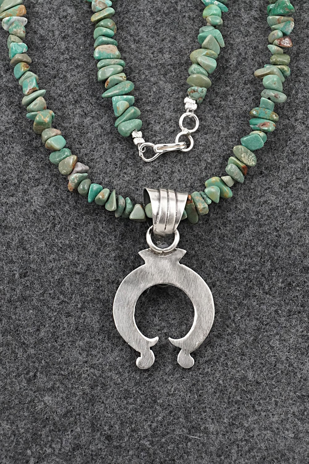 Turquoise & Sterling Silver Necklace 18" - Louise Joe