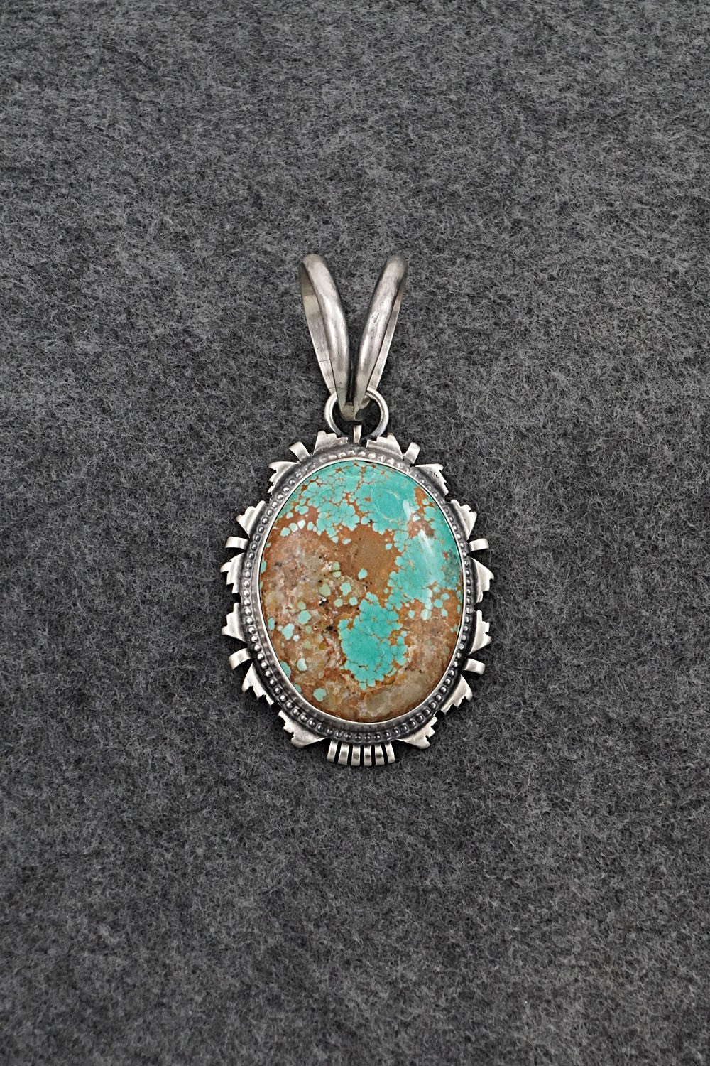 Turquoise & Sterling Silver Pendant - Randy Billy