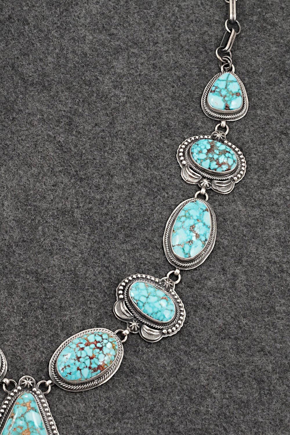 Turquoise & Sterling Silver Necklace and Earrings Set - Randy Boyd