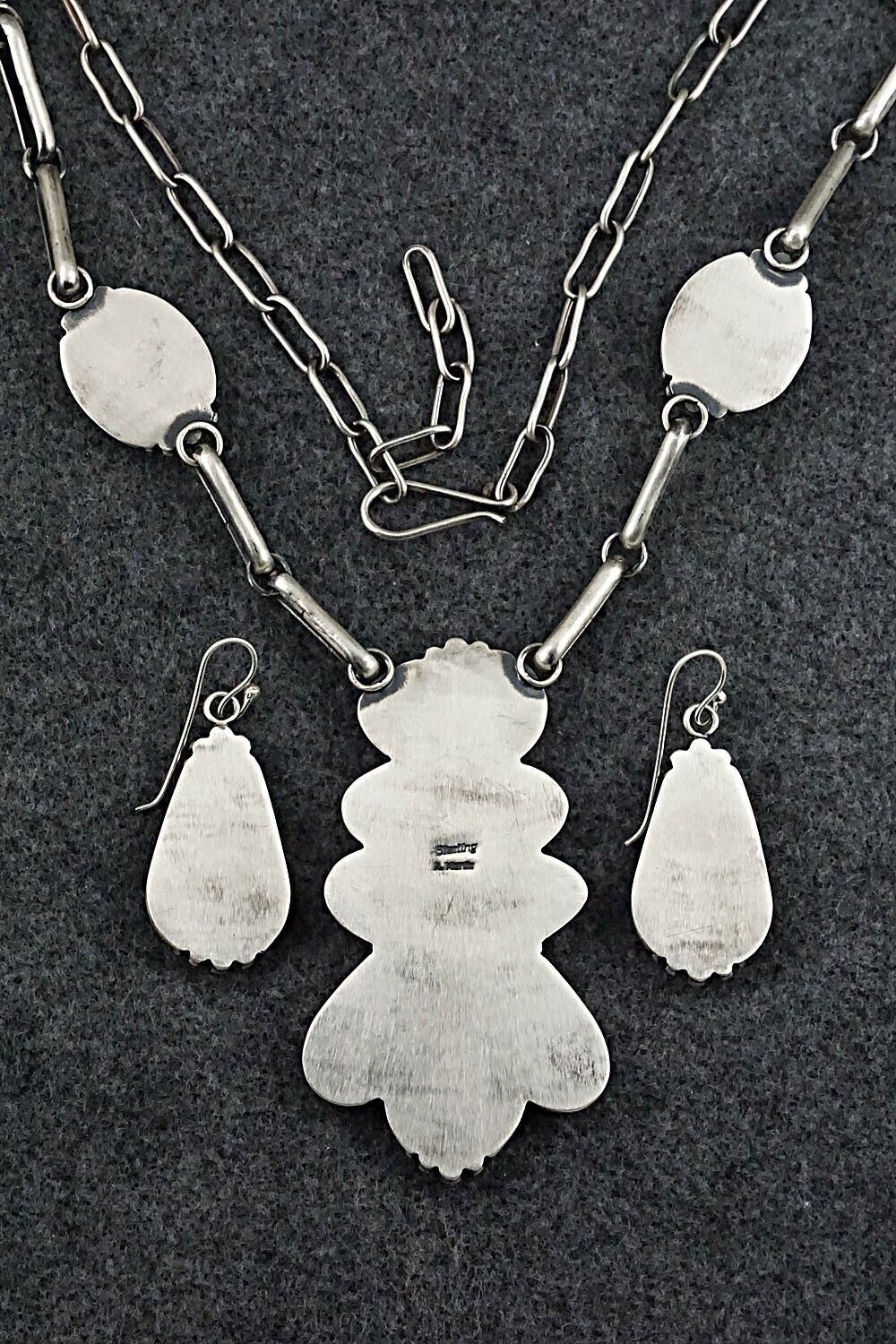 White Buffalo & Sterling Silver Necklace & Earrings Set - Angela Martin