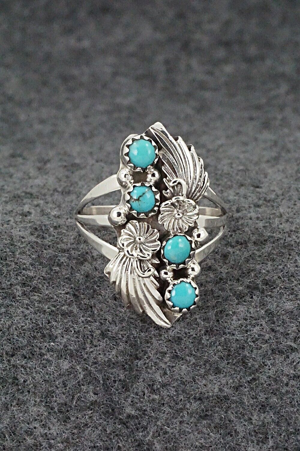 Turquoise & Sterling Silver Ring - Alice Rose Saunders - Size 8.25