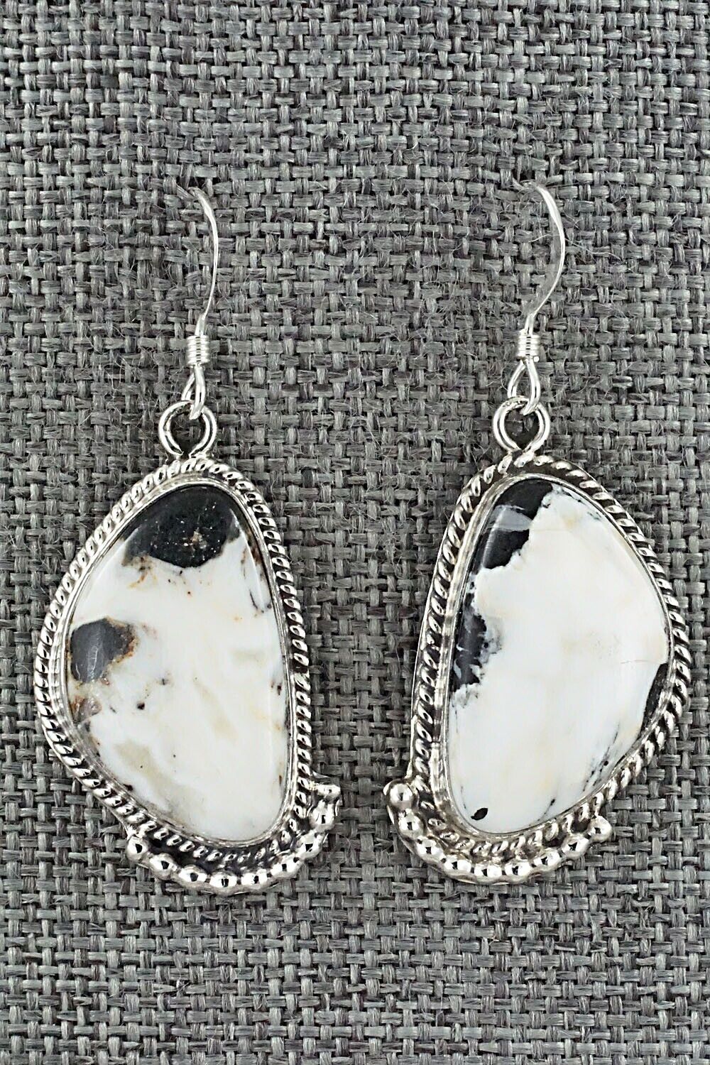 White Buffalo & Sterling Silver Earrings - Sharon McCarthy