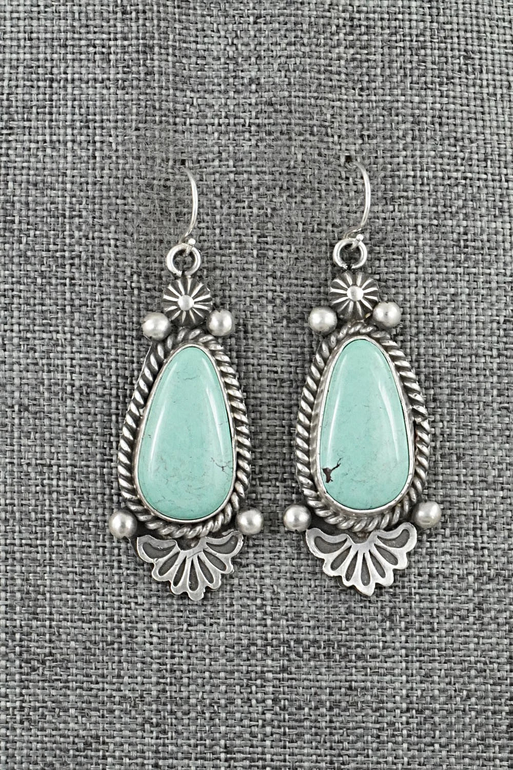 Turquoise & Sterling Silver Earrings - Michael Calladitto